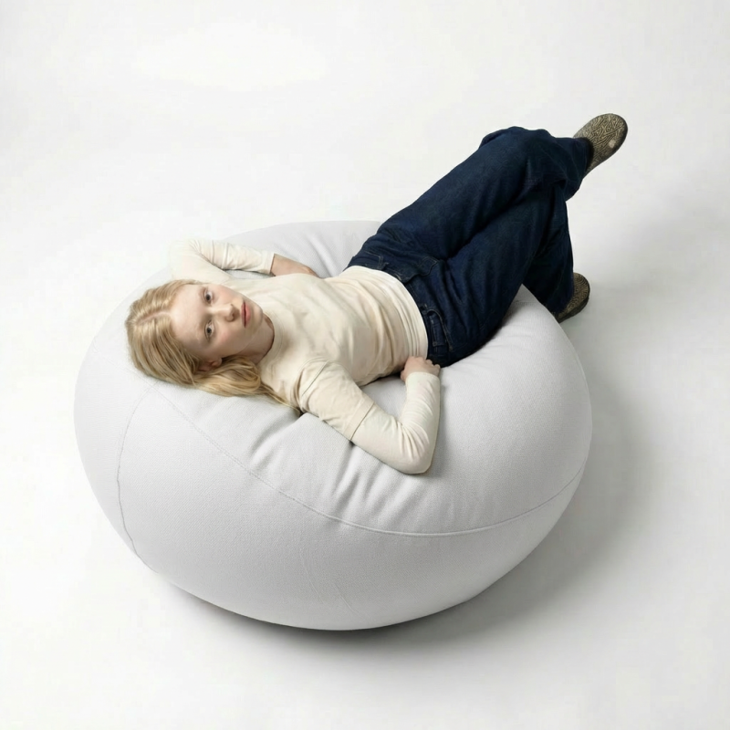 Крісло-мішок Leaf L Oxford Білий