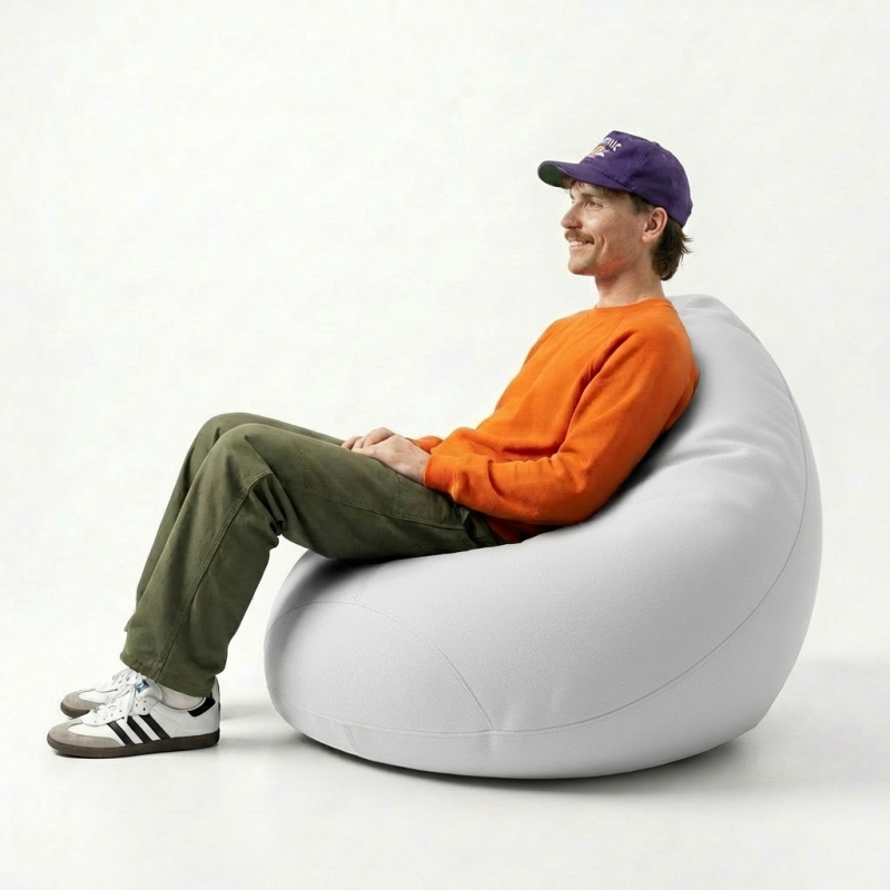 Крісло-мішок Leaf М Oxford Білий