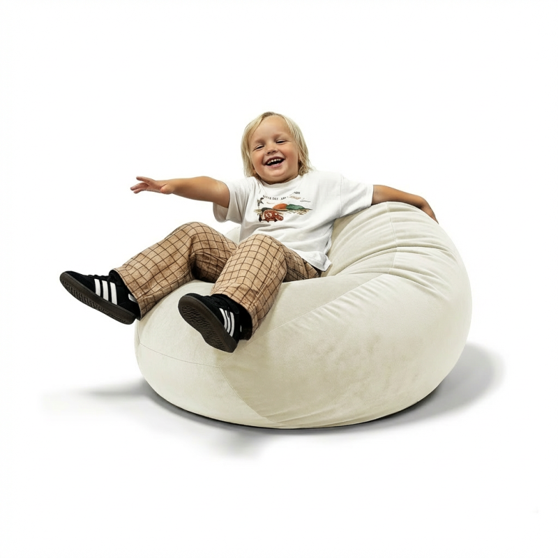 Крісло-мішок Leaf S Velour 01 French Vanilly